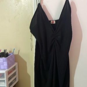 Black Spaghetti strap dress with Ployester material